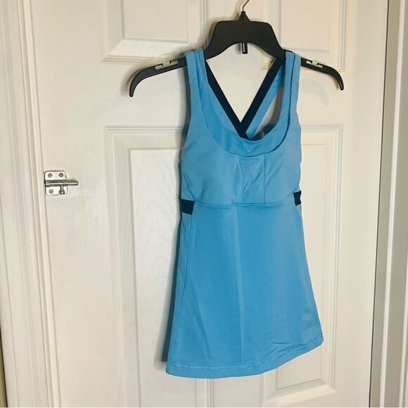 Lululemon Run: Stuff Your Bra Tank II Size 2 Color Blue Moon Inkwell - Picture 3 of 8
